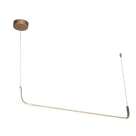 PENDENTE COLCHETE DOURADO (L)4CM (C)120CM (A)16CM 1XLED INTEGRADO 20W 3000K 1560LM IP20