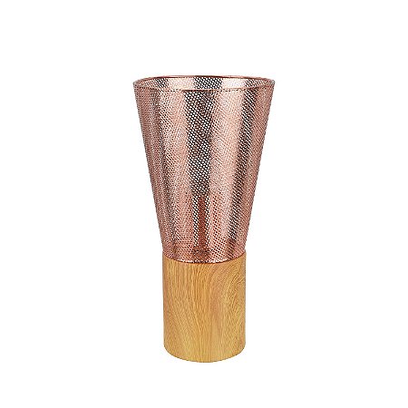 ABAJUR TELINHA ROSE GOLD / NATURAL (D)16CM (A)32CM 1XE27 BULBO MAX 40W IP20