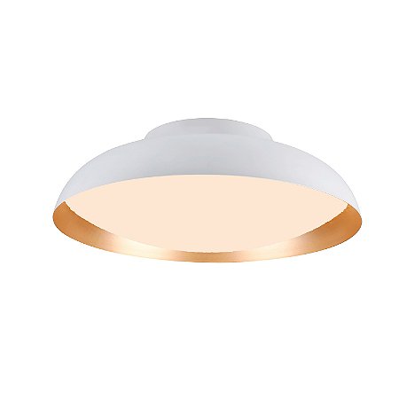 PLAFON BOWL BRANCO / DOURADO (D)55CM (A)11CM 1XLED INTEGRADO 36W 3000K 1270LM IP20