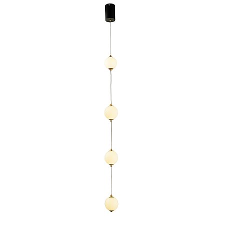 PENDENTE BIJOU PRETO / DOURADO (D)10CM (A)310CM 4XLED INTEGRADO 4,5W 3000K 1440LM IP20