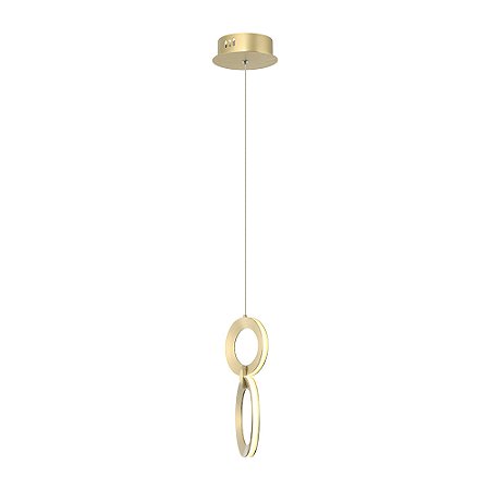 PENDENTE GINGA DOURADO / BRANCO (D)17CM (A)30CM 2XLED INTEGRADO 5W 3000K 420LM IP20