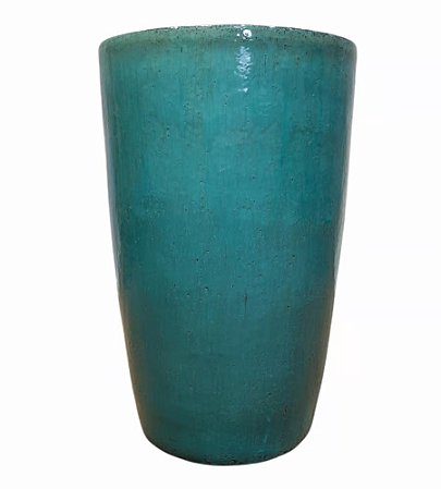 VASO VIETNAMITA CERÂMICA IMPORTADO MALDIVAS GRANDE AQUA D50CM X A76CM