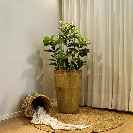 VASO VIETNAMITA CERÂMICA IMPORTADO MALDIVAS GRANDE AREIA D50CM X A76CM