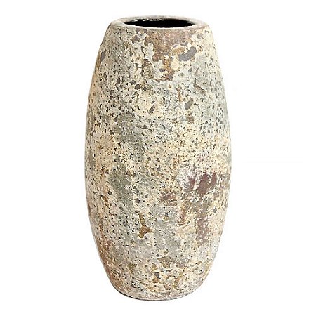 VASO VIETNAMITA CERÂMICA IMPORTADO BALI MÉDIO ATLANTIS ORGANIC D35CM X A75CM