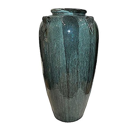 VASO VIETNAMITA CERÂMICA IMPORTADO ROMA MOSS GREEN D56CM X A116CM