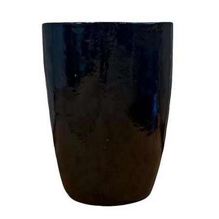 VASO VIETNAMITA CERÂMICA IMPORTADO MONACO MÉDIO PRETO D45CM X A60CM
