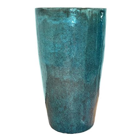 VASO VIETNAMITA CERÂMICA IMPORTADO SINGAPURA GRANDE MOSS GREEN D50CM X A90CM
