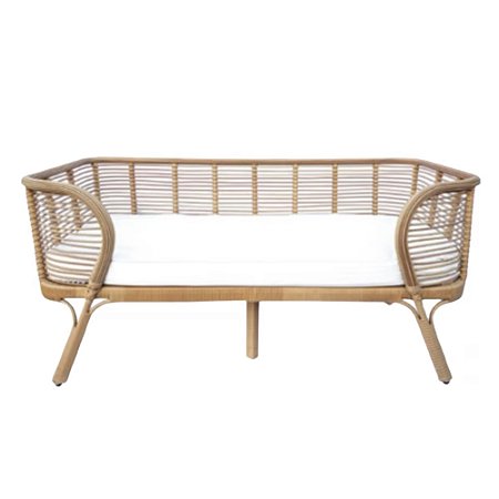 SOFÁ MARESIAS IMPORTADO BALI RATTAN COM ALMOFADA D215 X A76CM