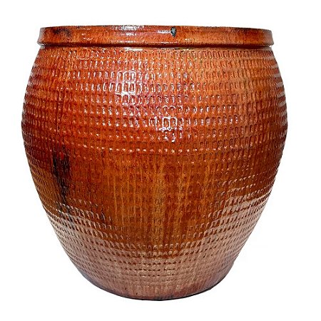 VASO VIETNAMITA CERÂMICA IMPORTADO ISTAMBUL COBRE GRANDE D80CM X A80CM