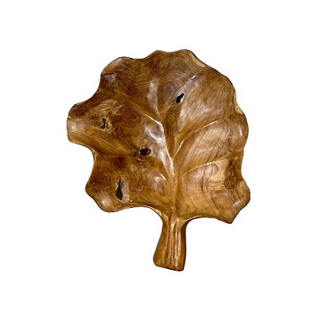CENTRO DE MESA FOLHA TEKA BALI 43CM X 10CM