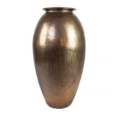 VASO VIETNAMITA CERÂMICA IMPORTADO CAIRO BRONZE D47CM X A95CM