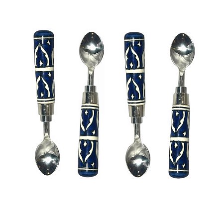 CONJUNTO DE COLHERES EM PORCELANA 4 PEÇAS