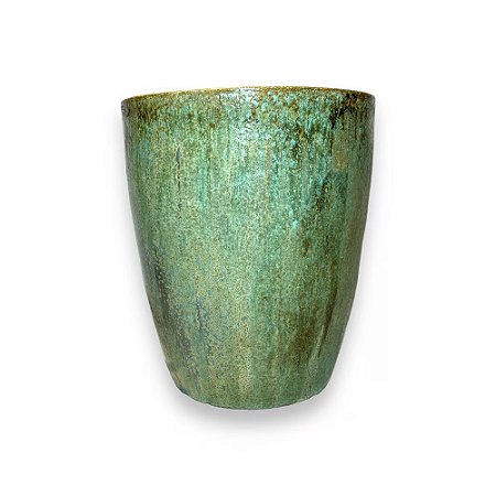 VASO VIETNAMITA CERÂMICA IMPORTADO MONTE CARLO MUSGO GRANDE D53CM X A64CM