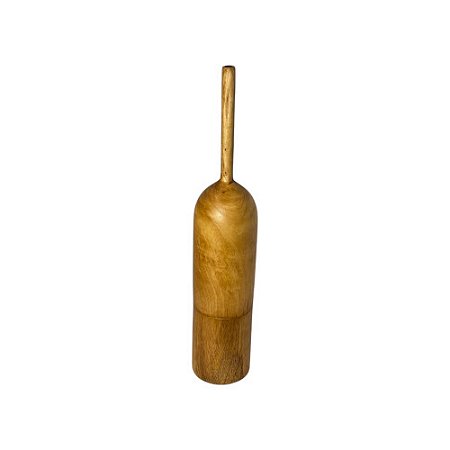 ESCULTURA VASO EM MADEIRA MÉDIO IMPORTADA D10CM X A51CM