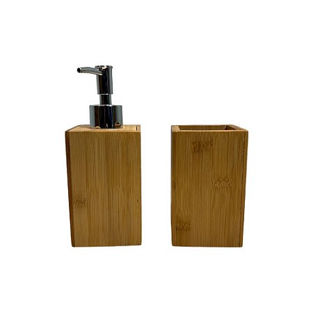 KIT LAVABO EM BAMBU 2 PEÇAS