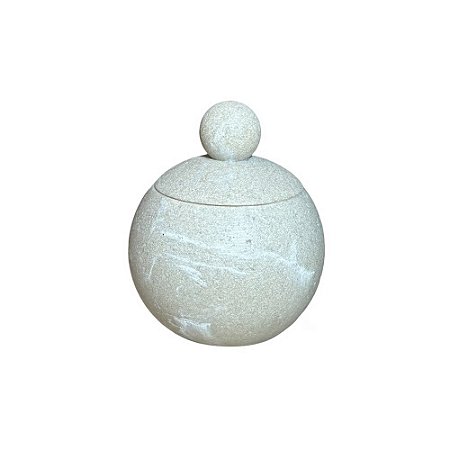 MINI POTE COM TAMPA EM POLIRRESINA CLARA PARA LAVABO D08CM X A10CM