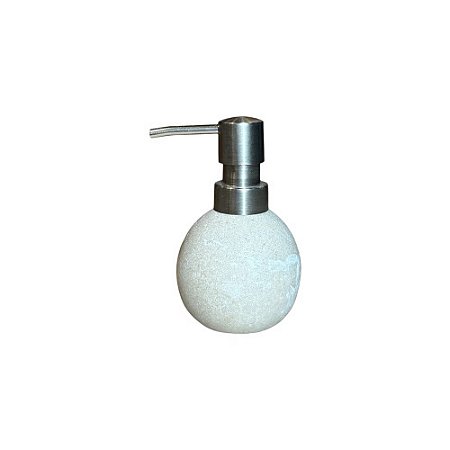 PORTA SABONETE LÍQUIDO EM POLIRRESINA CLARA PARA LAVABO D08CM X A13CM