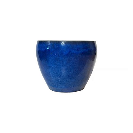 BACIA VIETNAMITA CERÂMICA IMPORTADA SUÍÇA AZUL PEQUENA D21CM X A19CM