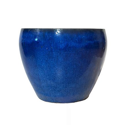 BACIA VIETNAMITA CERÂMICA IMPORTADA SUÍÇA AZUL GRANDE D38CM X A28CM