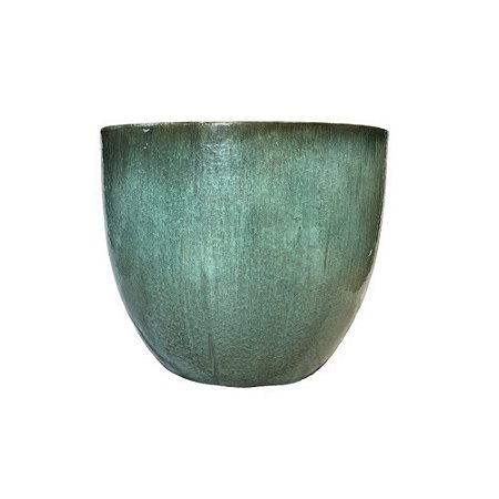 VASO VIETNAMITA CERÂMICA IMPORTADO NASSAU MOSS GREEN GRANDE D56CM X A47CM
