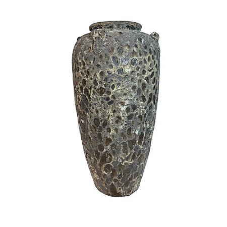 VASO VIETNAMITA CERÂMICA IMPORTADO ROMA ATLANTIS VOLCANIC GRANDE D56CM X A116CM