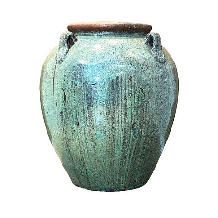VASO RÚSTICO CERÂMICA IMPORTADO DALIAN VERDE D68CM X A76CM