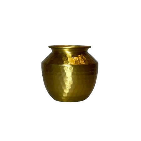 MINI VASO DECORATIVO EM ALPACA ENVELHECIDA D12CM X A12CM