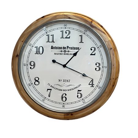 RELÓGIO DE PAREDE ANTOINE DE PRAITEAU D75CM X A75CM