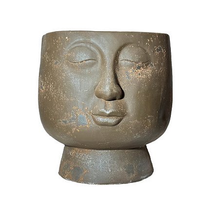 CACHEPOT FACE EM RESINA D30CM X A30CM