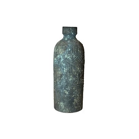 GARRAFA DECORATIVA CERÂMICA ANTIQUE MOSS PEQUENA D15CM X A40CM
