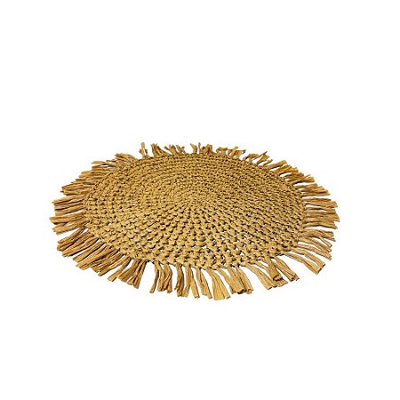 SOUSPLAT REDONDO TRABALHADO FIBRA CLARA FRANJAS 45CM