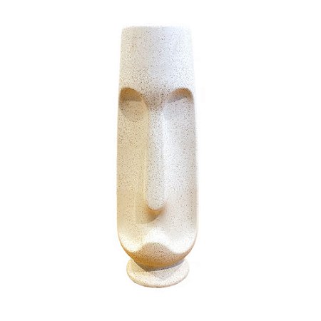 MORINGA CERÂMICA BRANCA MOAI GRANDE D16CM X A48CM