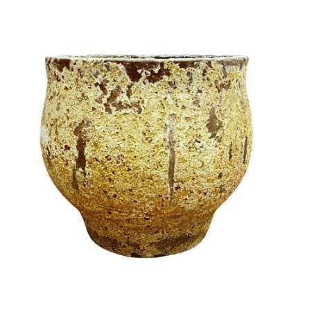 VASO VIETNAMITA CERÂMICA IMPORTADO PALAWAN ATLANTIS ORGANIC MÉDIO D30CM X A28CM