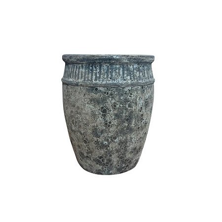 VASO VIETNAMITA CERÂMICA IMPORTADO BUDAPESTE ATLANTIS CHAMPAGNE PEQUENO D25CM X A32CM