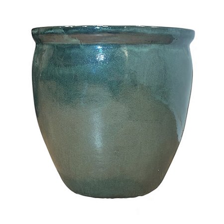 VASO VIETNAMITA CERÂMICA IMPORTADO ARGÉLIA MOSS GREEN GRANDE D65CM X A65CM