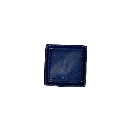 BANDEJA EM CERÂMICA QUADRADA ESMALTADA IMPORTADA AZULD15CM X A03CM