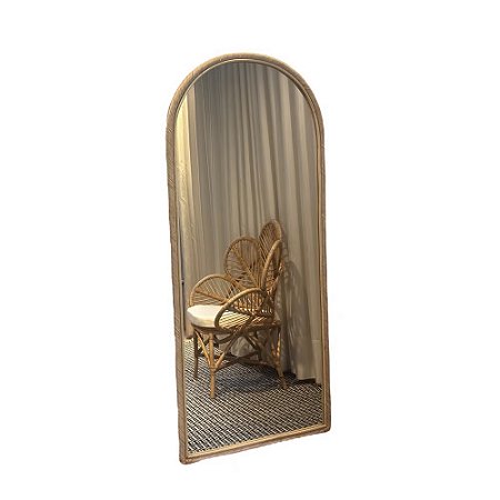 ESPELHO DE CHÃO EM RATTAN A180CM X L80CM