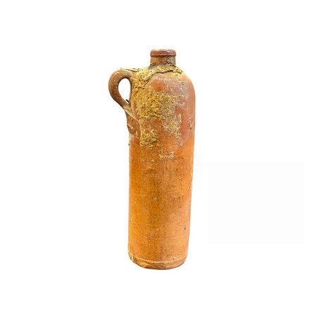 GARRAFA CERÂMICA COM CORAL FOSSILIZADO E ALÇA A25CM