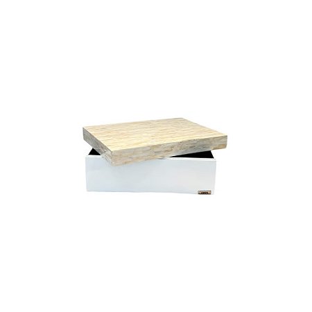 CAIXA EM MADREPÉROLA RETANGULAR IMPORTADA L30CM X A15CM X P22CM