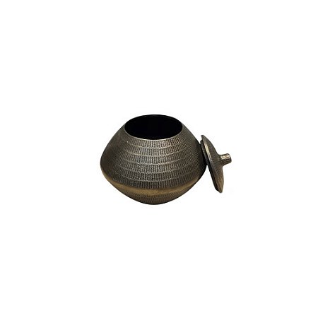CACHEPOT EM METAL BRONZE IMPORTADO D18CM X A18CM