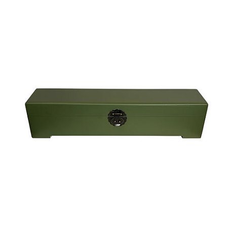 BAÚ EM MADEIRA VERDE GUARDIAN IMPORTADO L53CM X A12CM X P12CM