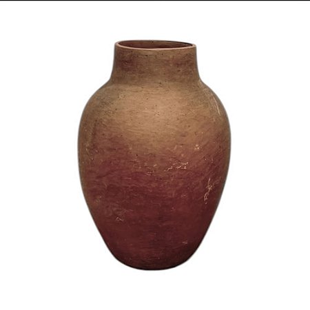 VASO DE BARRO ANTIGO MORINGA TERRACOTA BAHIA D39CM X A53CM