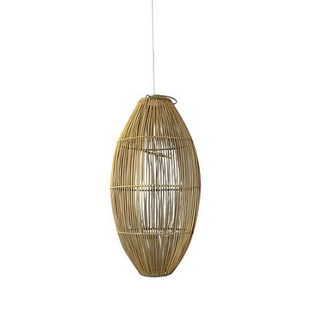 LUMINÁRIA PENDENTE FIBRA IMPORTADA EM RATTAN TABANAN D30CM X A60CM