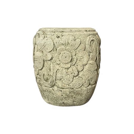 VASO BALI EM PEDRA ESCULPIDA HANOMAN D50CM X A50CM