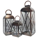 CJ DE LANTERNAS ACO INOXIDAVEL NA COR COBRE - 3 PCS - G 24