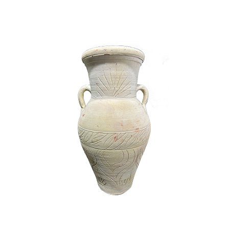 VASO MARROQUINO EM CERAMICA AREIA E ROSA