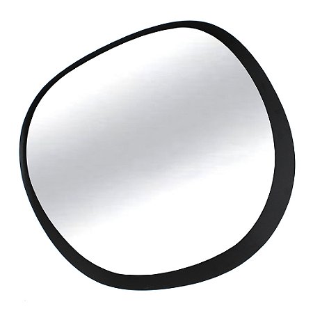 ESPELHO COM MOLDURA EM METAL REDONDO ACABAMENTO LISO COR PRETO 86,5CM X 5,5CM X