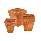 CJ DE CESTOS DE RATTAN 3 PCS