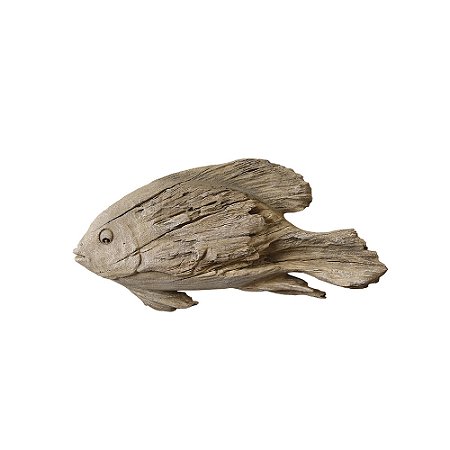 PEIXE DECORATIVO PARA PAREDE EM RESINA MARROM