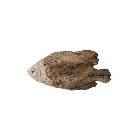 PEIXE DECORATIVO PARA PAREDE EM RESINA MARROM
